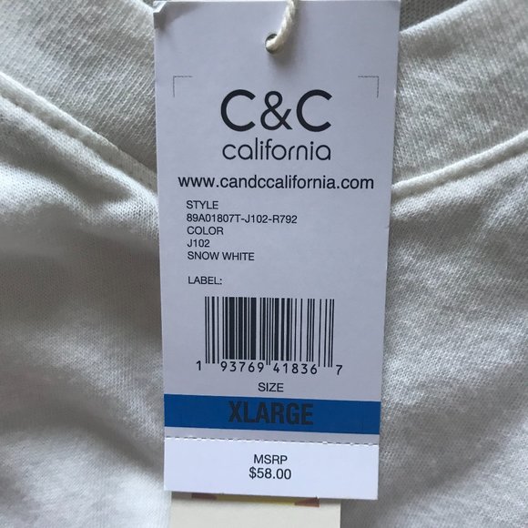 C&C California Cotton T-Shirt (NWT) - Picture 10 of 12